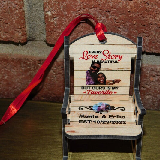 Cherished Moments: 2-inch Personalized In-Memory Rocking Chair Ornament